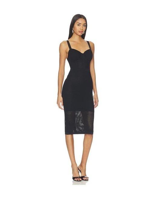 L'Agence Black 'Agence Michelle Bra Cup Pointelle Dress