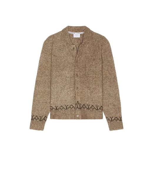 Percival Brown Novel Collared Cardigan for men