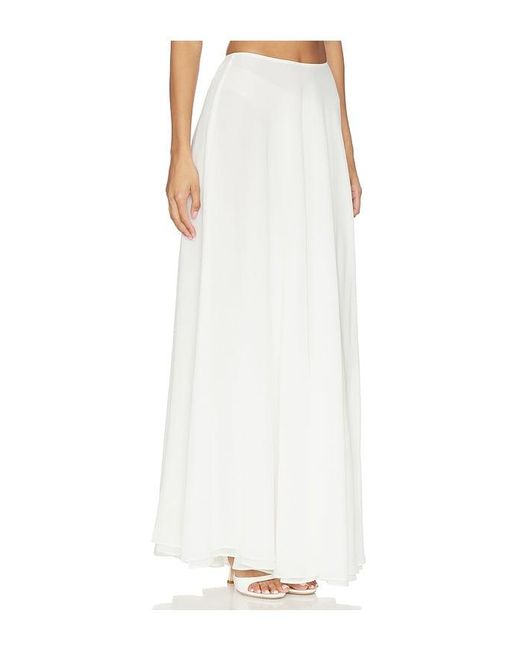 V. Chapman White Carter Maxi Skirt