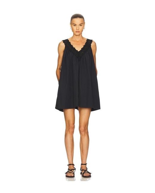 Helsa Black Mini Dress With Lace