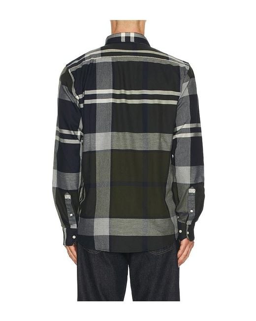 Barbour Black Dunoon Tartan Tailored Shirt for men