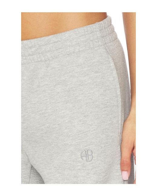 Anine Bing White Kacey Sweatpant Monogram