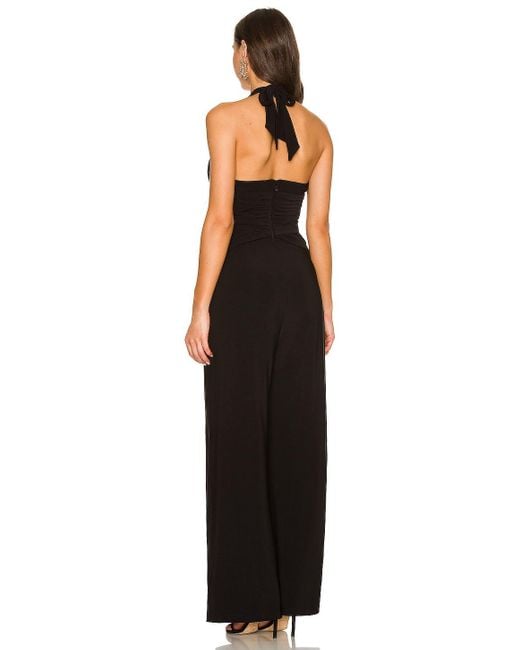 BCBGMAXAZRIA Halter Jumpsuit in Black Lyst