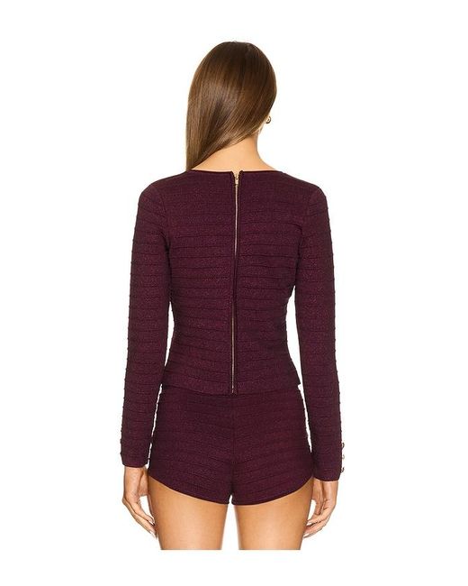 retroféte Purple Clemence Bandage Top