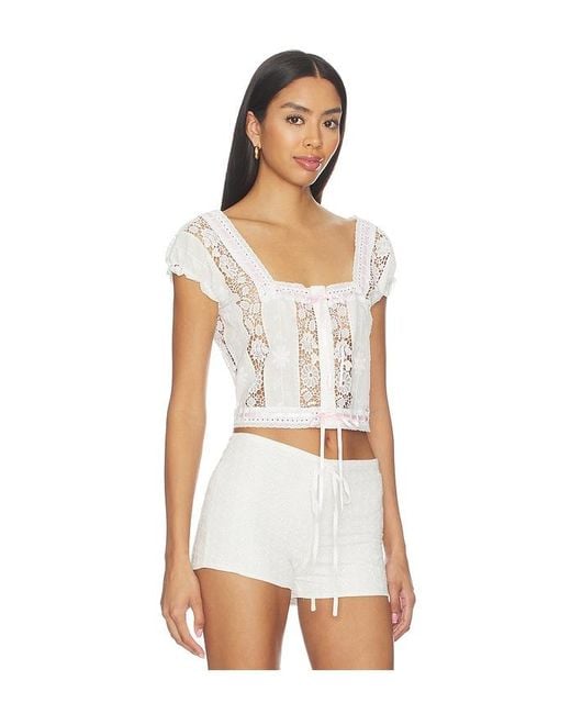 GUIZIO White Emery Blouse