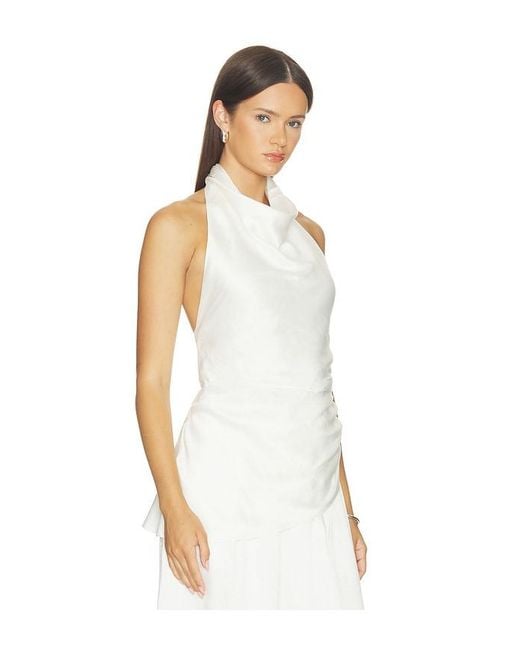 Sans Faff White Aegean Cowl Top