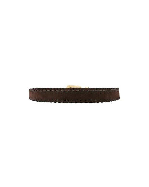 Veronica Beard Brown Whipstitch Arch Belt