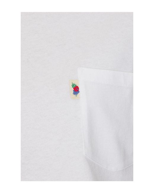 HOMMEGIRLS White X Fruit Of The Loom Pocket Tee