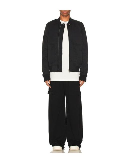 Rick Owens Black Creatch Cargo Drawstring Pants for men