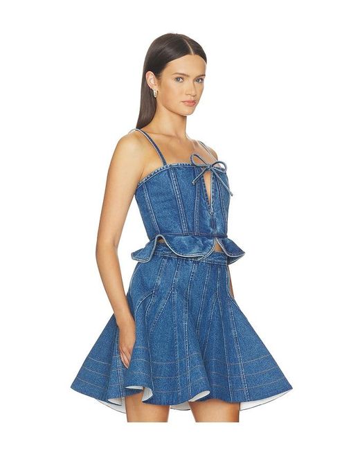 AKNVAS Blue Carmi Denim Top