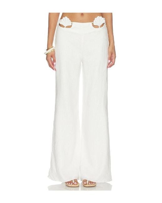 AZULU White Amelie Pant