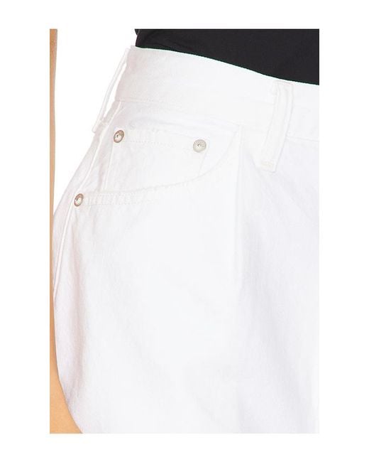 Agolde White Rhoda Short