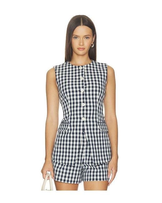 Veronica Beard Blue Lois Vest
