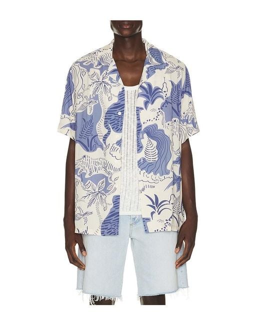 Oas Blue Mystea Rocco Shirt for men