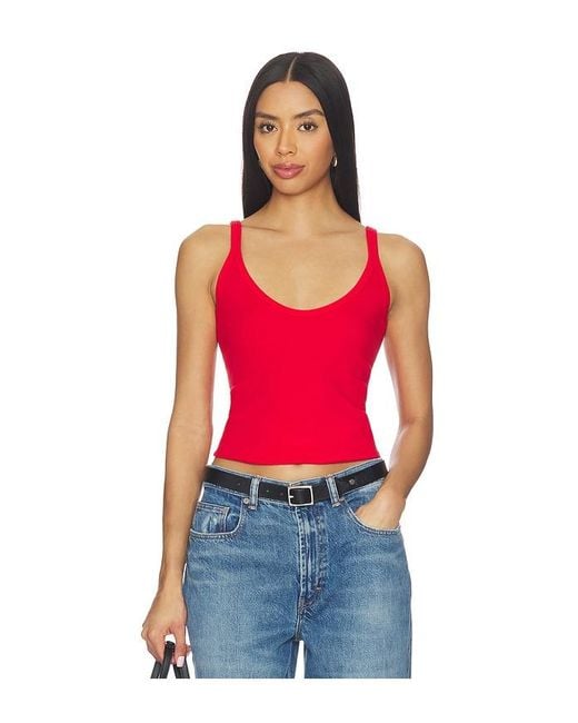 GRLFRND Red U-Neck Tank