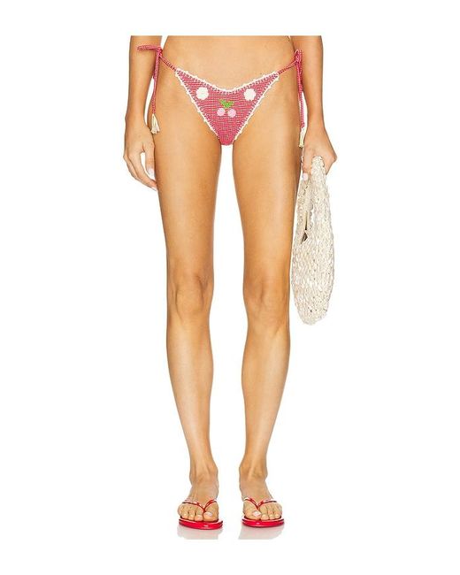 CAPITTANA Red Meli Bikini Bottom