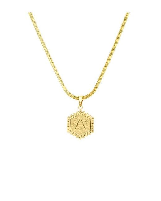 petit moments Metallic Initial Pendant Necklace