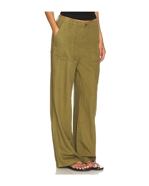 GOOD AMERICAN Green Lite Linen Jeans
