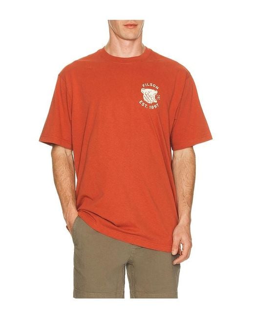Filson Orange Bear Graphic Tee for men