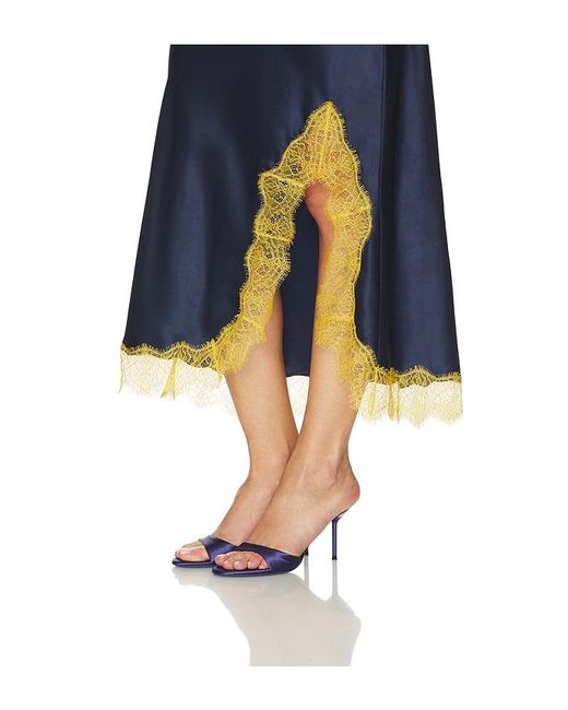 La Ligne Blue Lace Slip Skirt
