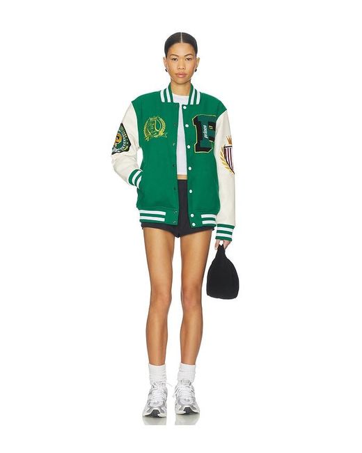Prince Tennis Green Sports Varsity Jacket