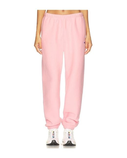 Champion Pink Essentials Reverse Weave Cinched Bottom Sweatpant