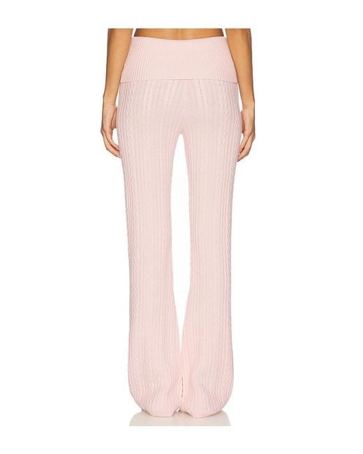 Lovers + Friends Pink Bessie Knit Pant
