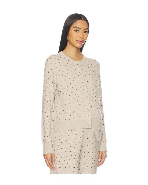 HATCH Natural The Nora Floral Knit Cardigan
