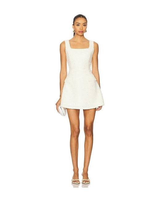 Line & Dot White Minikleid Selani