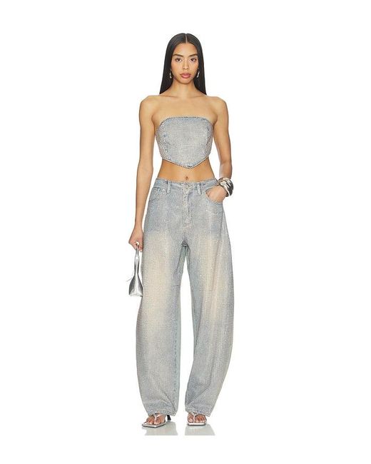 AFRM Gray Prescott Barrel Jeans