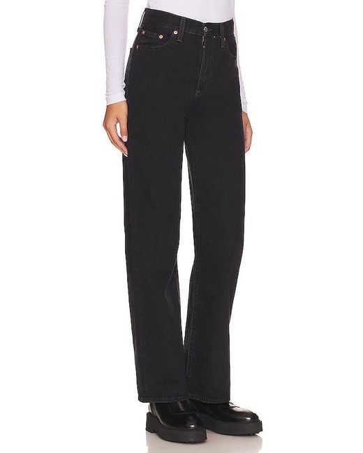 Levi's Black Ribcage Wide Jeans
