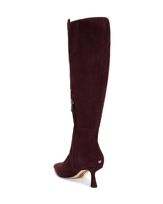Sam Edelman Red Taylin Wide Calf Boot