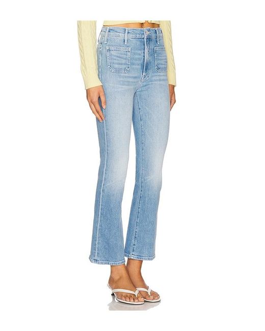 Mother Blue The Hustler Patch Pocket Ankle Jeans