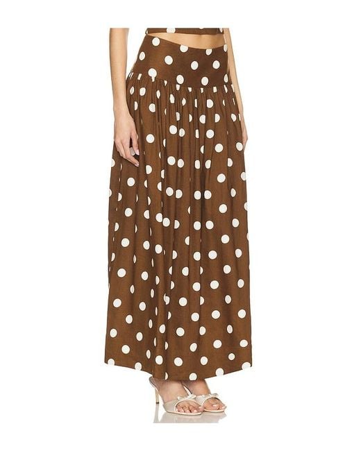 MAJORELLE Multicolor Dot Maxi Skirt