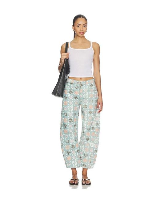 Free People Blue X We The Free Good Luck Printed Barrel