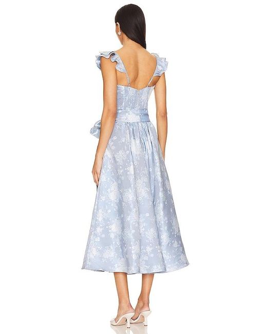 V. Chapman White Vera Corset Midi Dress