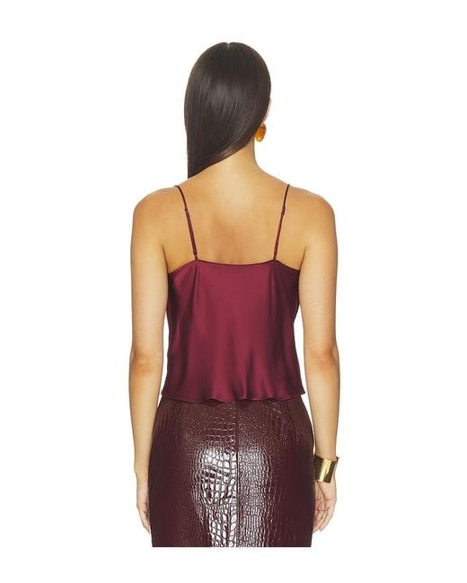 L'Agence Red 'Agence Calista Cowl Neck Cami Top