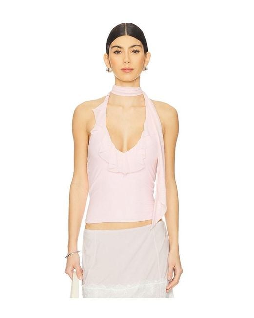 MAJORELLE Pink Clara Top
