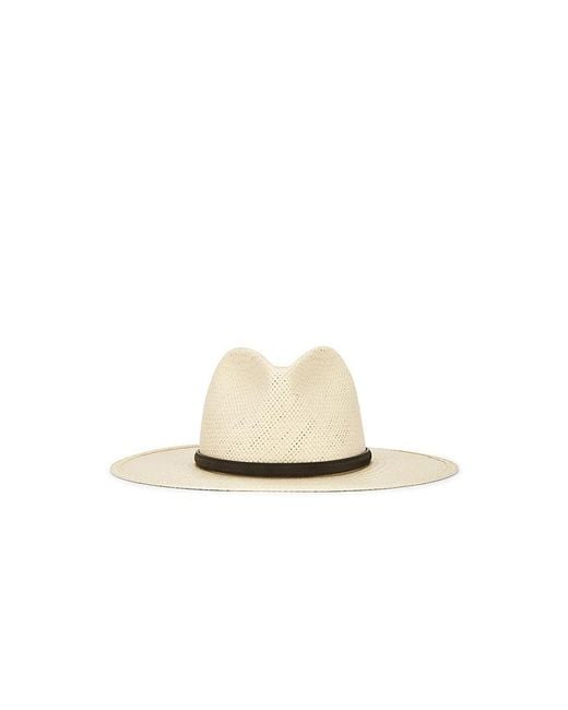 Janessa Leone White Simone Fedora Hat