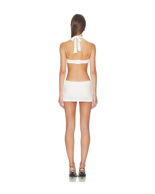 Nii HAI White Fringe Mini Dress