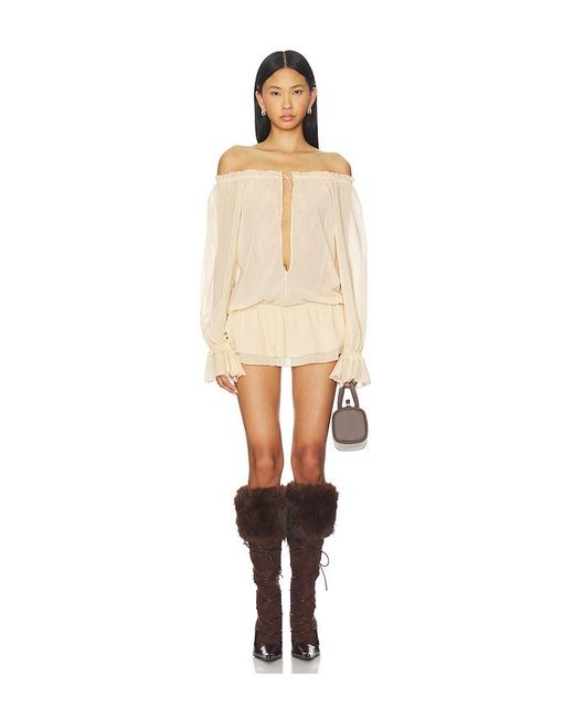 POSTER GIRL Natural Off The Shoulder Dress