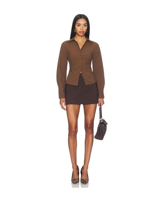 MORE TO COME Brown Miley Mini Skirt