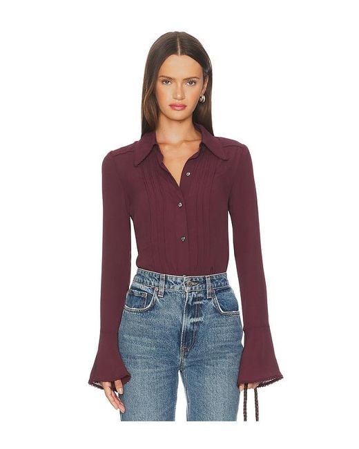 Free People Purple Melrose Top
