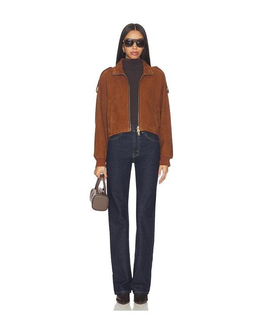 AllSaints Blue Lowden Suede Jacket