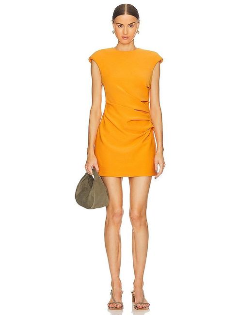 Wynn Hamlyn Orange Ryder Mini Dress