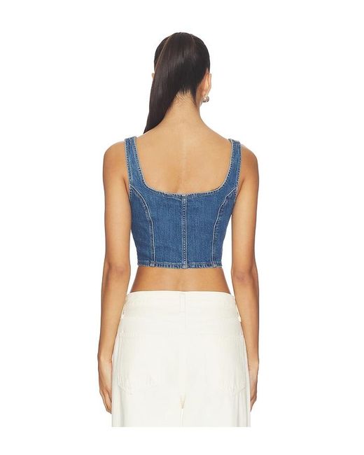 Levi's Blue Seamed Zip Bustier