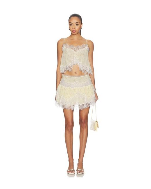 LoveShackFancy Natural Kellison Skirt