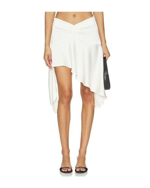 Lioness White Gloss Midi Skirt