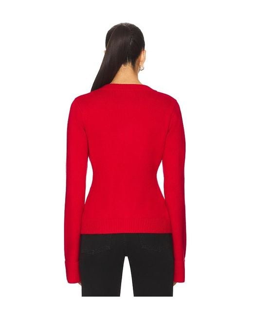 GOOD AMERICAN Red Button Front Knit Cardigan