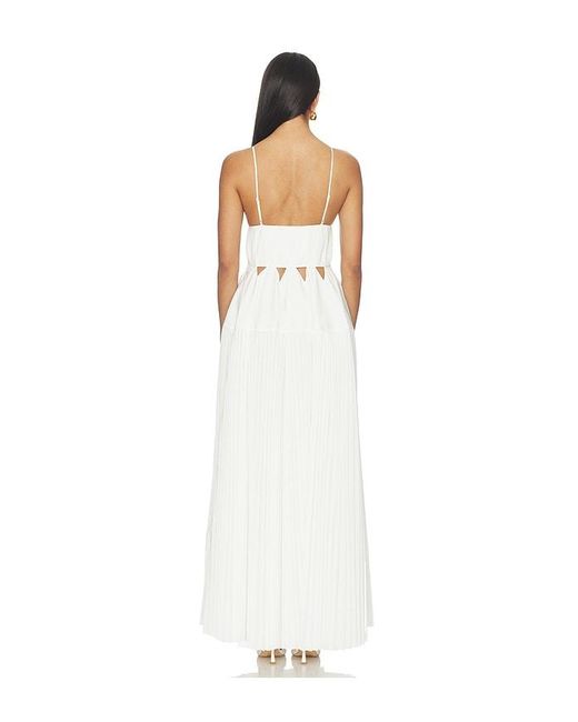 Jonathan Simkhai White Selene Sleeveless Gown